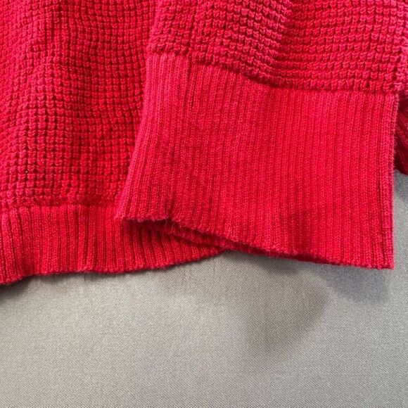 Lauren Ralph Lauren Knit Red Sweater Size 1X Cotton Blend Mock Neck - Picture 4 of 12